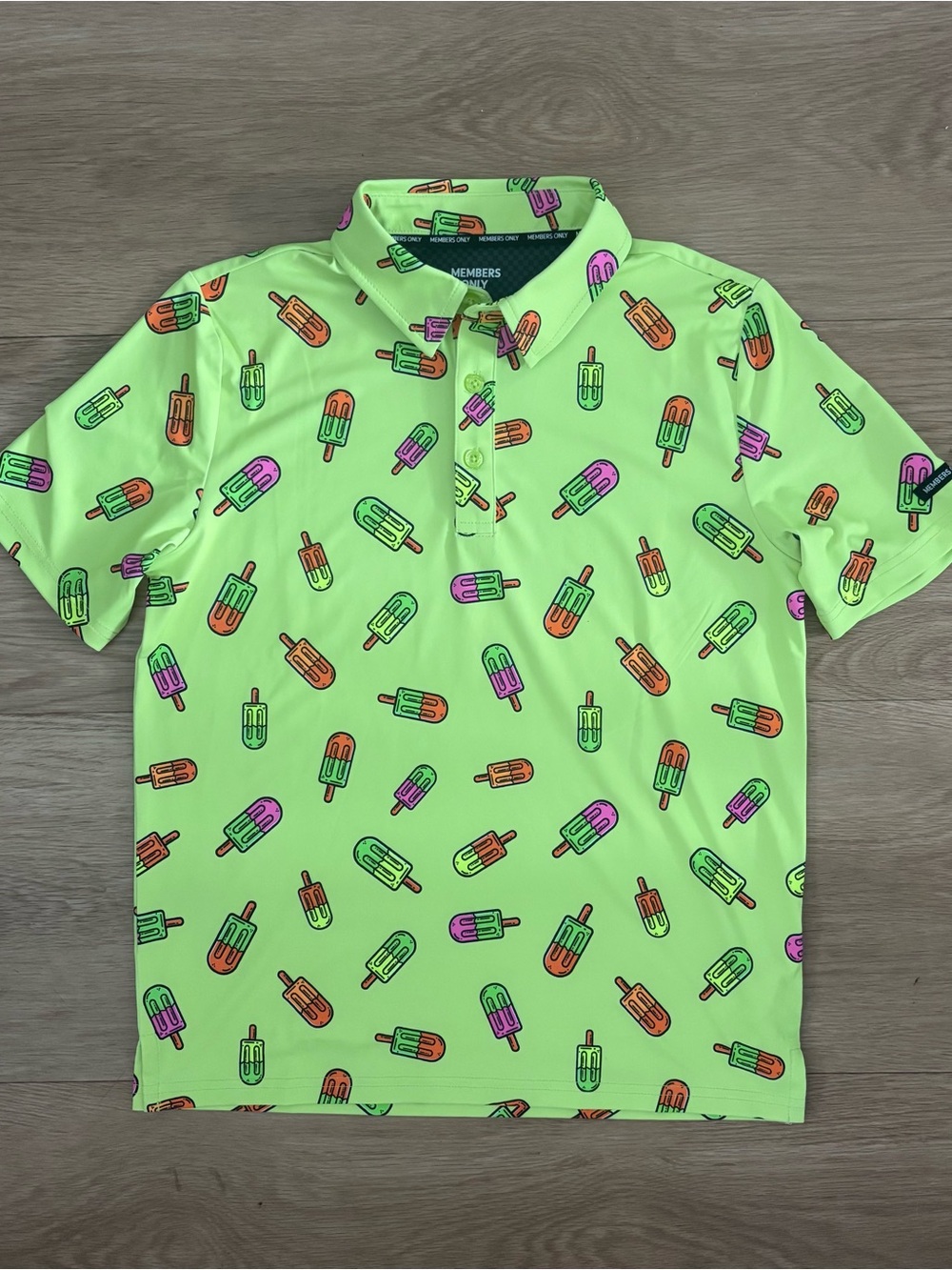 members only popsicle polo/swimwear top